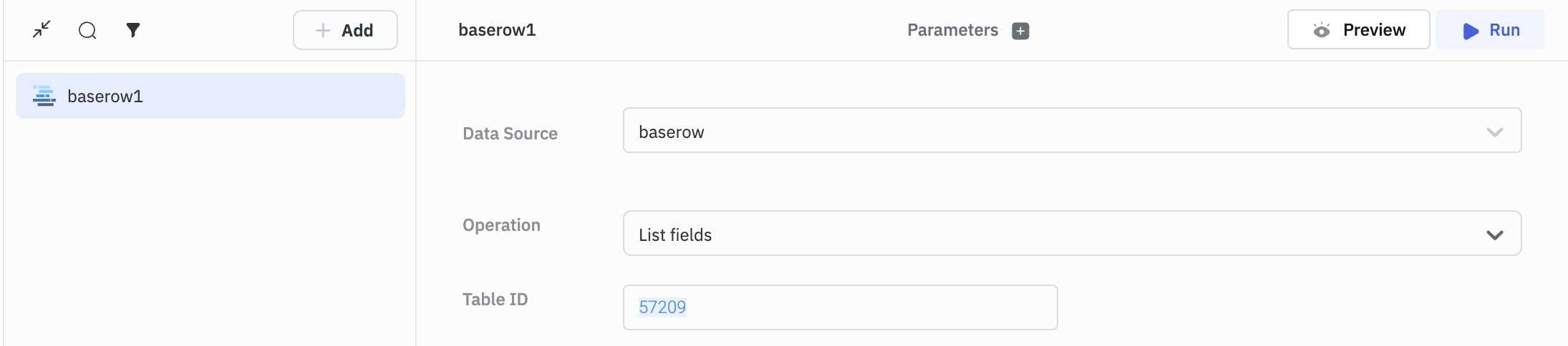 Baserow list fields